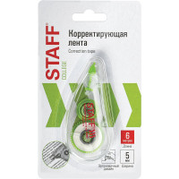 Корректирующая лента 12 шт в упаковке Staff College 42мм*6м корпус прозрачный блистер  226807