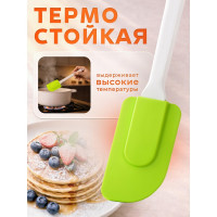 Лопатка силиконовая PERFECTO LINEA 24,5 х 5 см зеленая 21-007713 ЦБ-0019105452