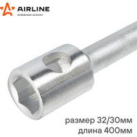 Баллонный торцевой кованый ключ Airline 32x30x400 мм, с воротком ATAB013