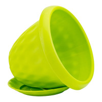 Горшок для растений с поддоном Martika Розетта 4.9 л, диам. 245 мм, зеленый С128ЗЕЛ