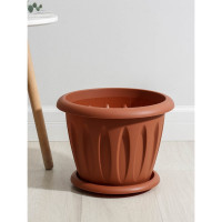 Горшок для растений с поддоном Martika Фелиция терракотовый, 3.6 л, диам. 225 мм С104Т