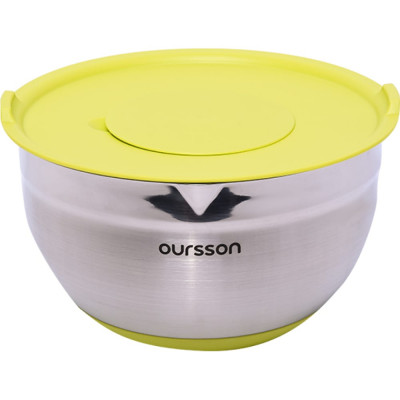 OURSSON Миска для смешивания с крышкой и 3-мя терками Зеленое яблоко BS4001RS/GA