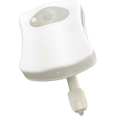 URM Led-подсветка для унитаза с датчиком движения на ааа-батарейках, 8 цветов, пластик, белая D01277