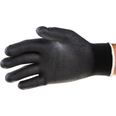 S. GLOVES Перчатки нейлоновые с полиур.покр.TAXO черные 07 размер 31614-07