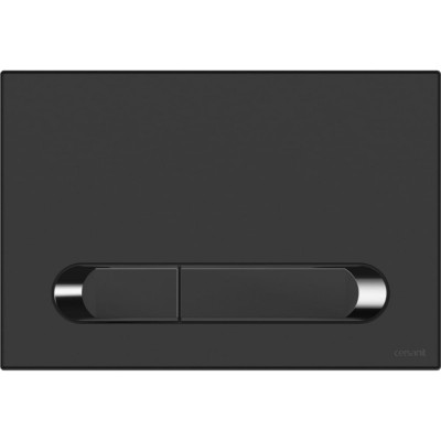 Cersanit Кнопка ESTETICA для LINK PRO/VECTOR/LINK/HI-TEC пластик черный матовый с рамкой хром64112 64112