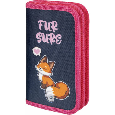 ЮНЛАНДИЯ Пенал , 2 отделения, полиэстер, 19x11 см, Nice fox, 271022
