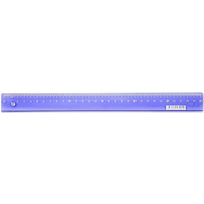 Attache Линейка Bright Colours 30 см пластиковая прозрачная фиолетовая 1421630
