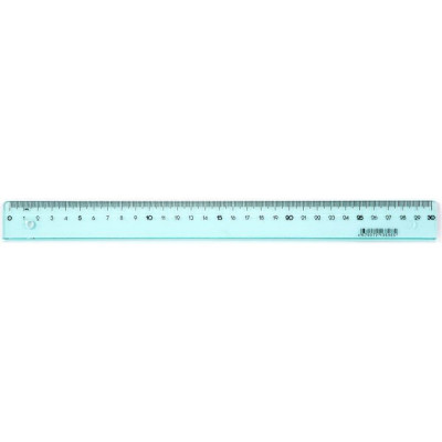 Attache Линейка Bright Colours 30 см пластиковая прозрачная голубая 1421627