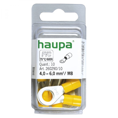 Кабельный наконечник HAUPA с кольцом M8, ПВХ 260290/10