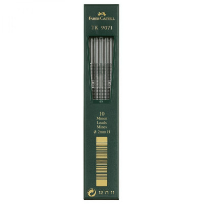Faber-Castell Грифели для цанговых карандашей TK 9071 , 10шт., 2,0мм, H 127111