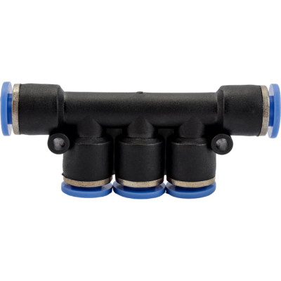 Pegas pneumatic Фитинг цанговый разветвитель на пять входов по 6мм 5401