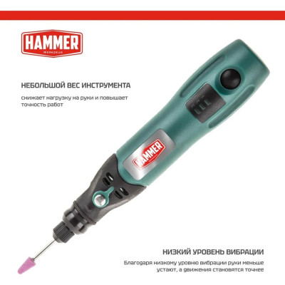 Hammer Дрель мини акк. FlexUSB 3,6В 2,4/3,2мм 5000/10000/15000об/мин Li-Ion AMD3.6Li 567734