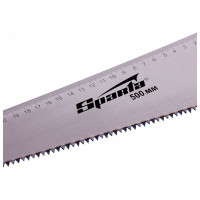 Ножовка SPARTA по дереву,500 мм,5-6 TPI, каленый зуб, линейка, пластиковая рукоятка// 232365