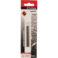 Сверло по металлу (3.2 мм; 2 шт; блистер) Р6М5 Энкор 25332