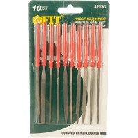 Узкие надфили 3х140мм, 10 шт FIT DIY 42170