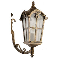 Садово-парковый светильник, столб четырехгранный 2*60W 230V E27, черное золото FERON PL109 11301