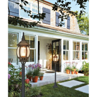 Садово-парковый светильник, столб 100W E27 230V, черный Feron 8110 11106