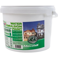 Водоэмульсионная фасадная краска Movatex супербелая, моющаяся, 3 кг Т02331