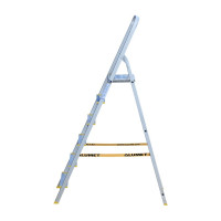 Алюминиевая стремянка Алюмет с анодированным покрытием профессиональная 6 ступеней. Серия APA 7006