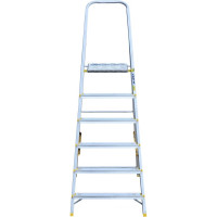 Алюминиевая стремянка Алюмет с анодированным покрытием профессиональная 6 ступеней. Серия APA 7006