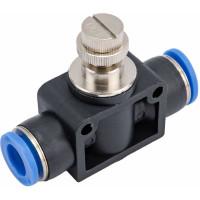 Фитинг-дроссель (пневмодроссель) цанговый 10 мм SHPI SCF 10