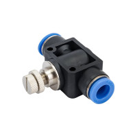 Фитинг-дроссель (пневмодроссель) цанговый 10 мм SHPI SCF 10