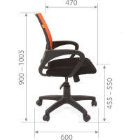 Компьютерное кресло CHAIRMAN 696 черно-оранжевый 00-07013172