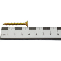 Набор для крепления ВИРТУОЗ дюбель 8х35, шуруп 5х40 потайная головка, желтый цинк, 18 шт. 00422