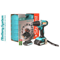 Аккумуляторная дрель Sturm 20 В, 1BatterySystem, 2 акк., 2,0 Ач, кейс CD3620