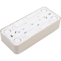 3-местная розетка Systeme Electric открытой проводки Blanca 16А IP20 250В без заземления бежевый BLNRA000317