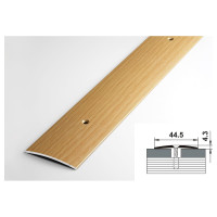 Порог прямой алюминиевый (44.5 мм; 0.9 м; декоративный; бук натуральный) Лука 00000001473