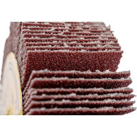 Головка-щётка лепестковая на шпильке (80x30x6 мм; Р120) Orientcraft OCFW80306120