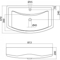 Комплект Sanstar напольная тумба Каскад 80, белая, мебельный умывальник Балтика 80 268.1-1.4.1.К