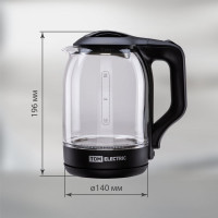 Электрический чайник TDM ELECTRIC Нептун 1.8 л, стекло, 1800 Вт, черный SQ4001-0001