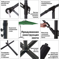 Садовый зонт Green glade 6004