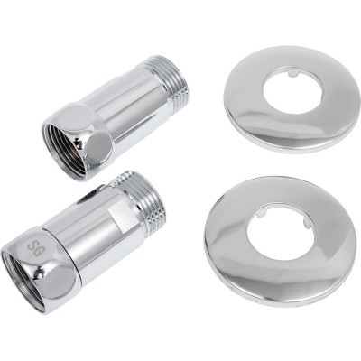 Прямое соединение для полотенцесушителя SG г/ш 3/4"х3/4", хром, 2 шт 731SCH0505