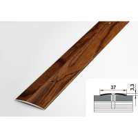 Порог прямой алюминиевый декоративный (37 мм, 1,35 м, Мербау) ЛУКА 00000001713