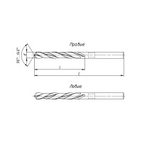 Сверло 2 х 12 х 38 ВК8 цельное ц/х 2300-3791 ГОСТ 17274-71 Beltools ri.154.192
