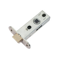 Защелка Аллюр L45-8-R18 SN (матовый никель; овальная торцевая планка 18 мм; без ручек) 11745