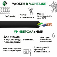 Кабель ОРЕОЛ ВВГ-НГ А LS 3х2,5 мм ГОСТ 50 м 00-00003661