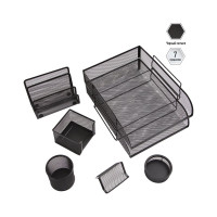 Настольный набор BERLINGO Steel&Style из металла, 7 предметов, черный BMs_41702