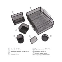 Настольный набор BERLINGO Steel&Style из металла, 7 предметов, черный BMs_41702