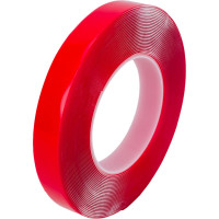 Акриловая двусторонняя клейкая лента Holex 19 мм х 10 м, 1 мм, прозрачная, блистер HAS-93939