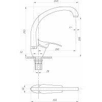 Смеситель для кухни Профсан ПСМ серия КОМПЛЕКТАЦИЯ тип ГОСТ тип См-МОЦБА PSM-104-3