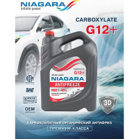 Охлаждающая жидкость NIAGARA Антифриз Ниагара G12+ карбоксилатный красный 10 кг 001001001012