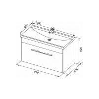 Раковина-столешница Aquanet Нота-100 00284116