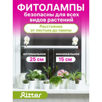 Светодиодный светильник для роста растений RITTER Т5 10 Вт 2м присоска 2шт 56300 6