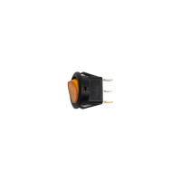 Круглая клавиша Nord-Yada 12V 20А желтая с подсветкой (3 контакта) ON-OFF (2шт в упаковке) 905478