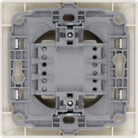Выключатель слоновая кость 2 клавишный TDM ELECTRIC 10А, серия "Ильмень" SQ1823-0102