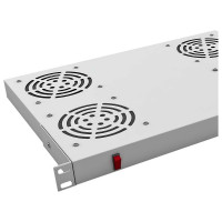 Вентиляторный модуль SYSMATRIX 19", 4 вентилятора, выключатель, цвет серый RAL 7035 FU 0017.700